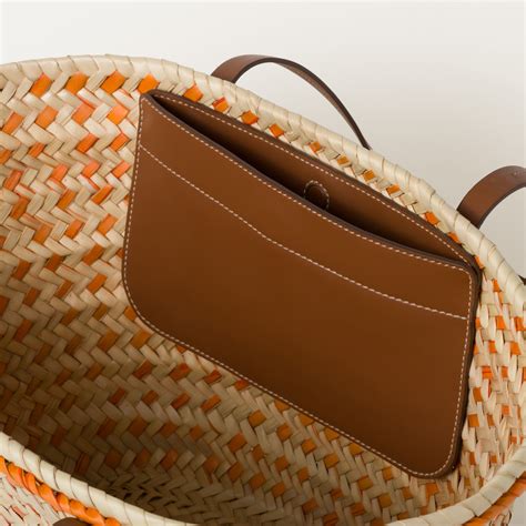 Natural/orange Palmetto Tote Bag 